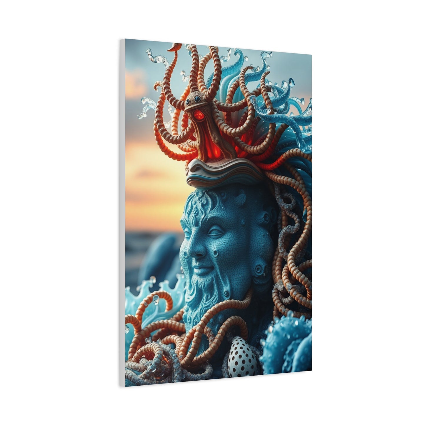 Aquatic Elegance Portrait Wall Art & Canvas Print