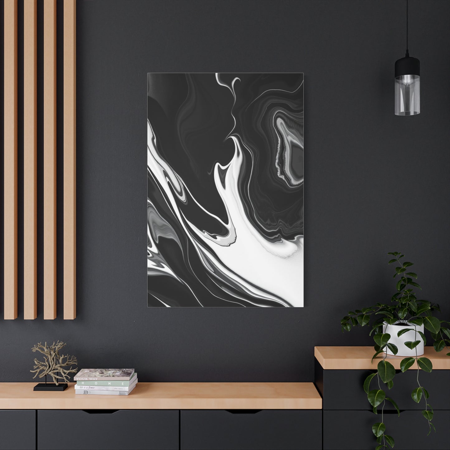 Black and White Abstract Art Luxury Canvas Wall Art & Canvas Print