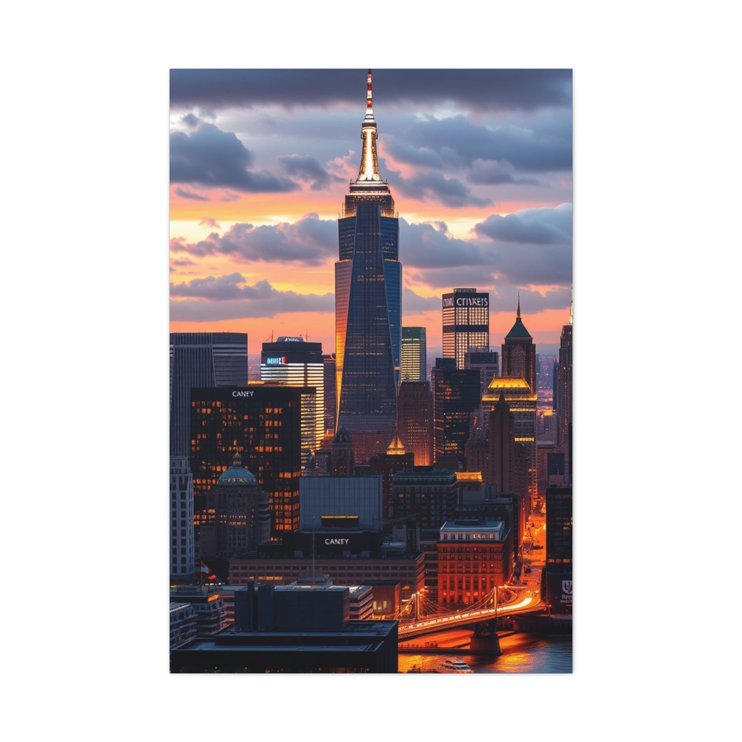 Supreme NYC Skyline Art Collection Wall Art & Canvas Print