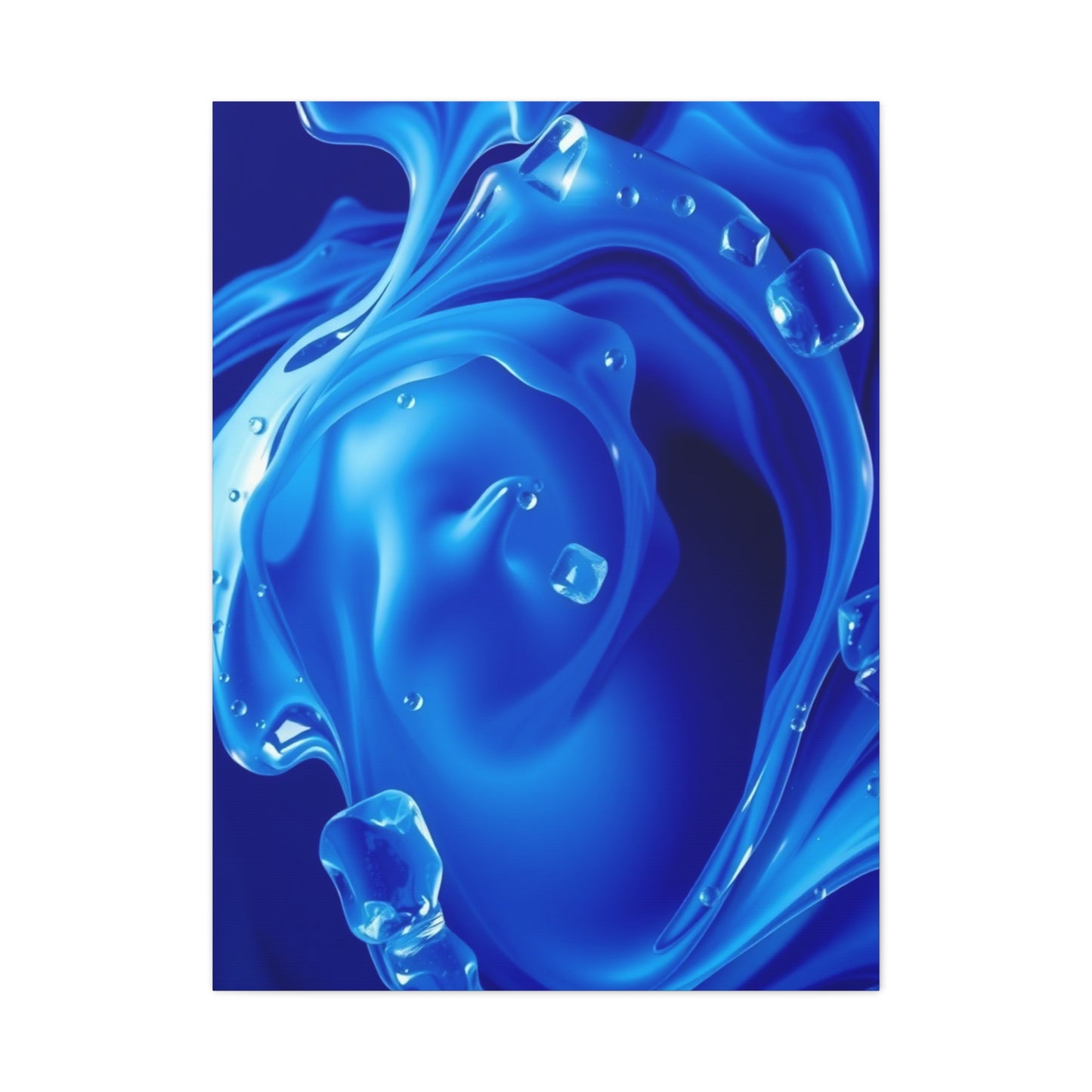 Vision Blue and White Art Art Wall Art & Canvas Print