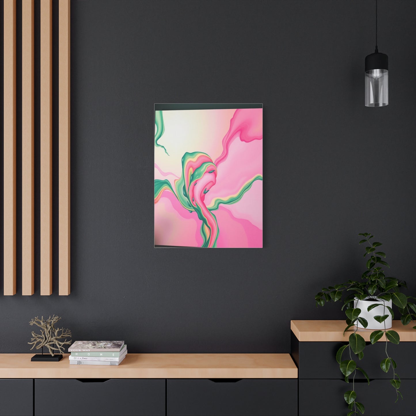 Vision Green & Pink Canvas Art Art Wall Art & Canvas Print