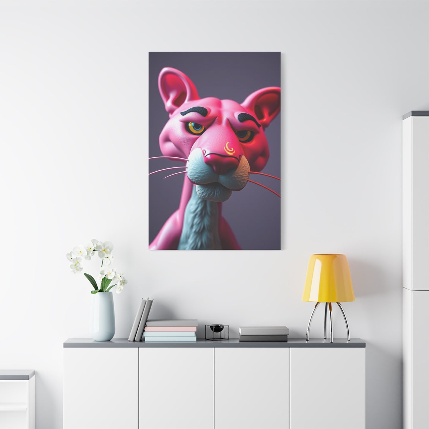 Ruby Feline Elegance Wall Art & Canvas Print