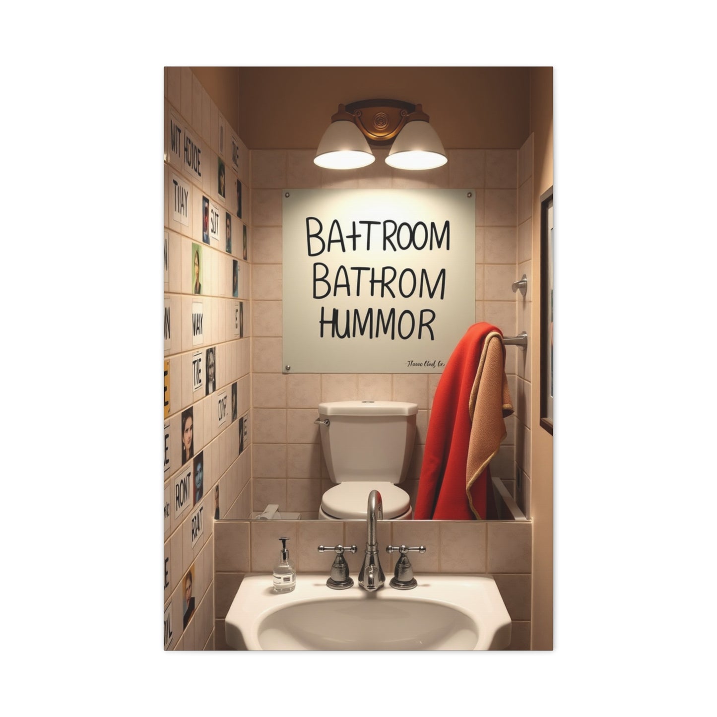 Supreme Bathroom Humor Art Collection Wall Art & Canvas Print