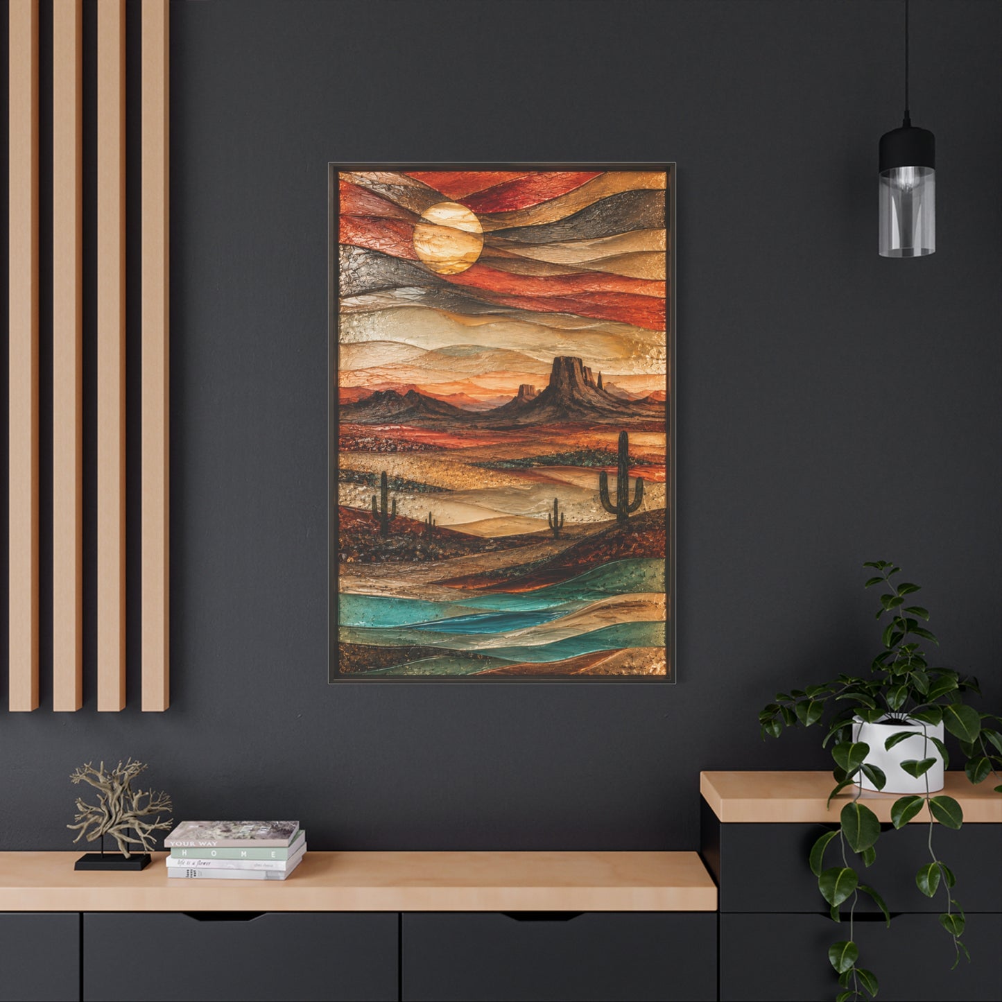 Fused Glass Desert Mirage Southwest Wall Art & Canvas Print