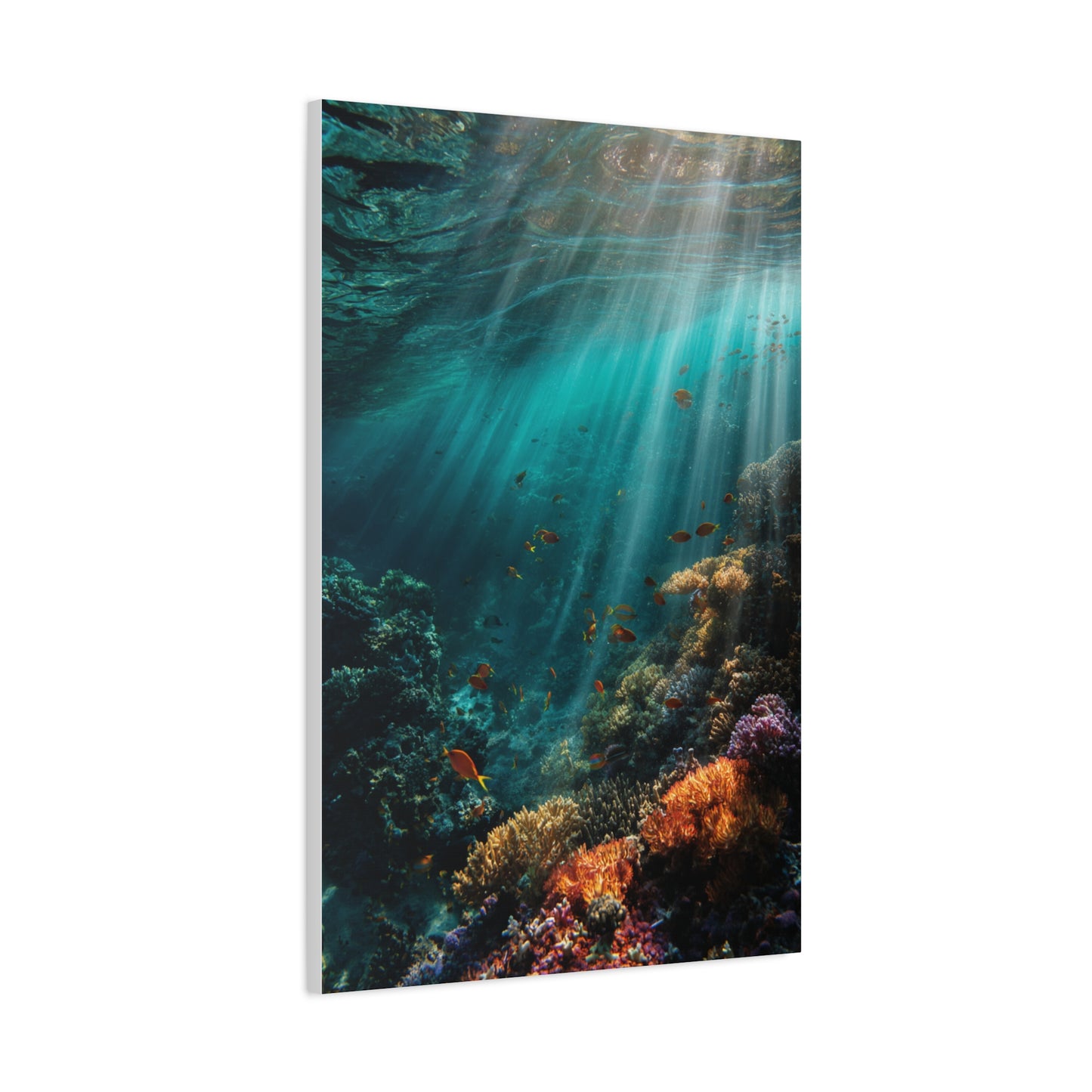 Underwater Marine Coral Reef Scene Wall Art & Canvas Print