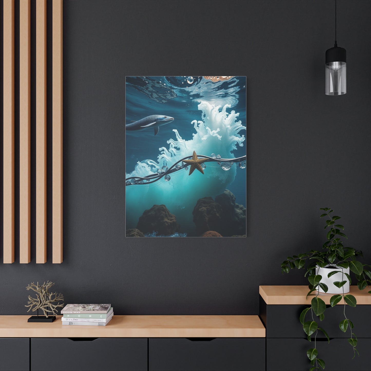 Sapphire Serenity Canvas Wall Art & Canvas Print