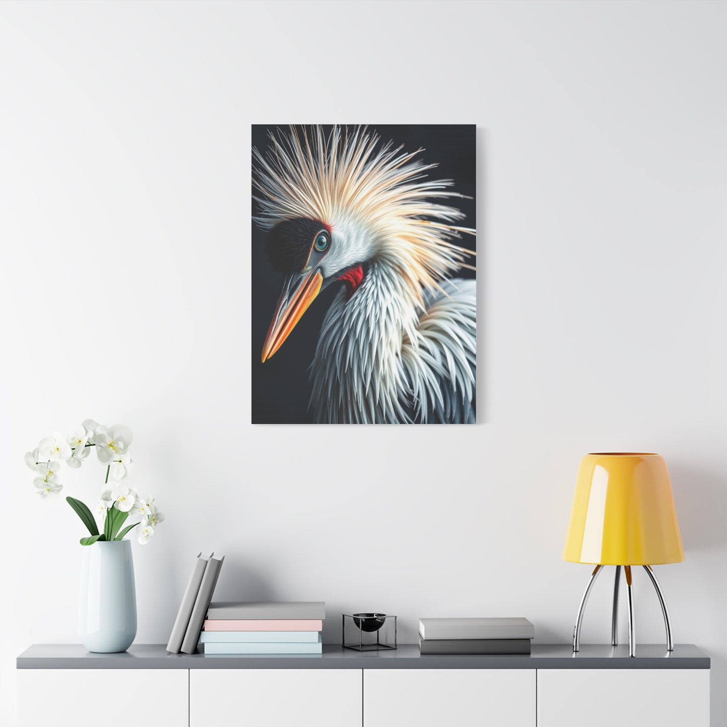 Crane Bird Art Supreme Gallery Wall Art & Canvas Print