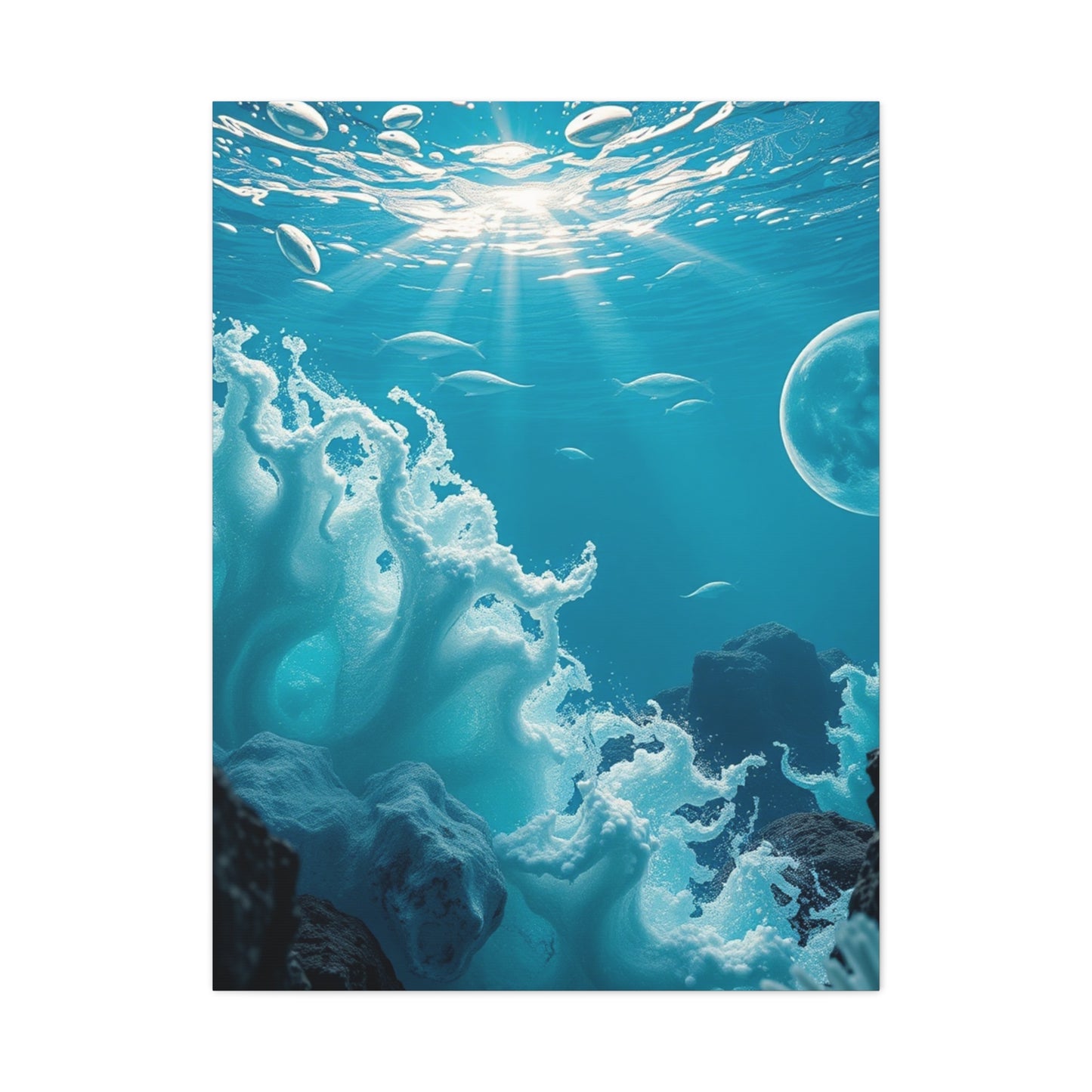 Cerulean Dreamscape Artwork Wall Art & Canvas Print