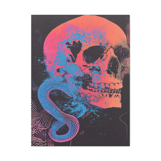 Skull And Snake Poster Wall Art & Canvas Prints