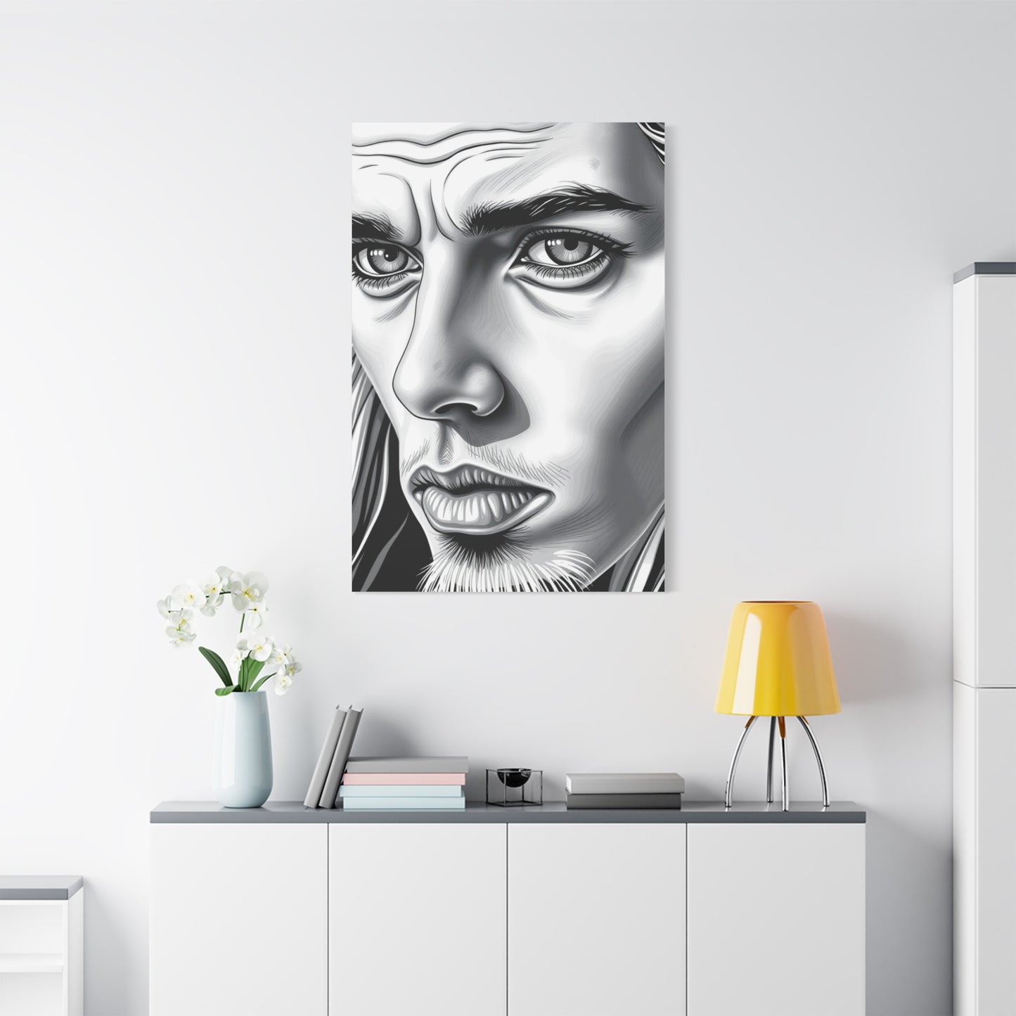 Supreme Black and White Illustrations Art Collection Wall Art & Canvas Print