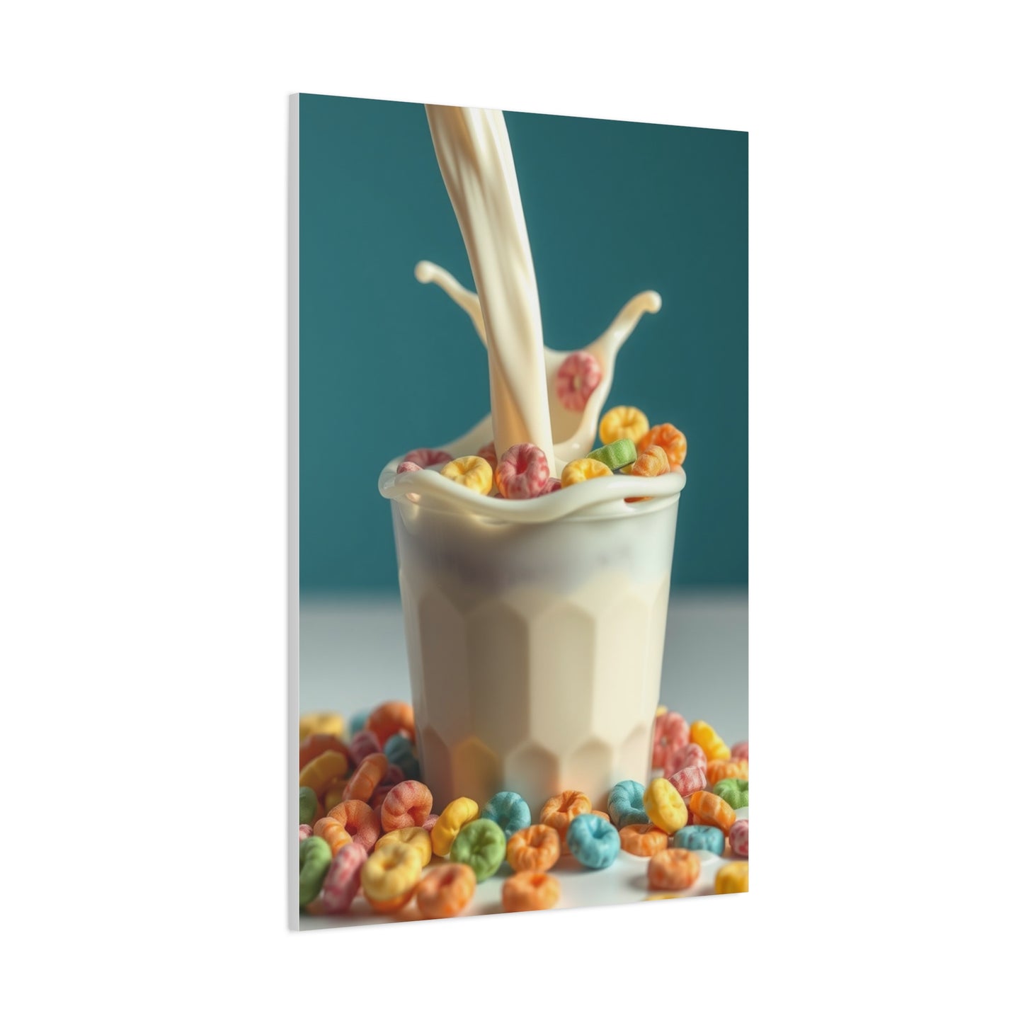 Ethereal Loops in Cream Canvas Wall Art & Canvas Print