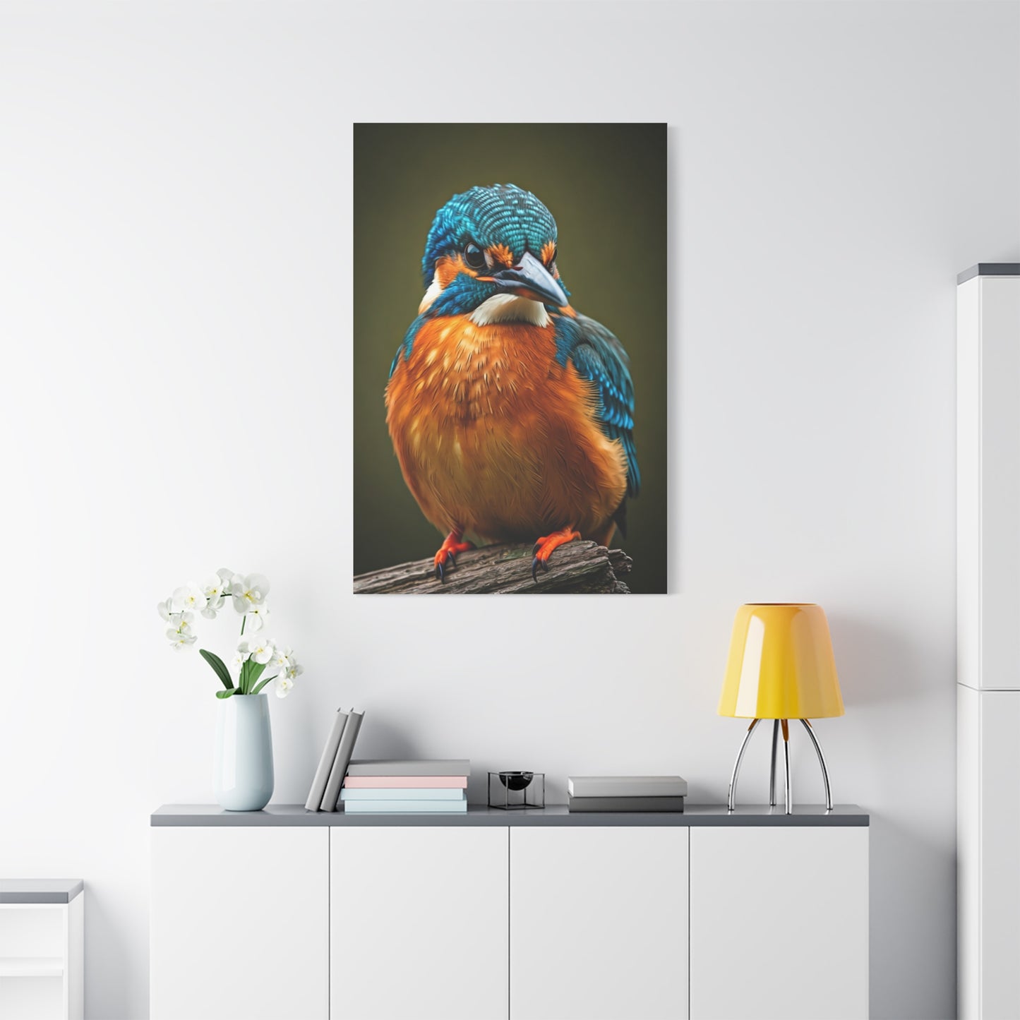 Tender Kingfisher Moment Wall Art & Canvas Prints