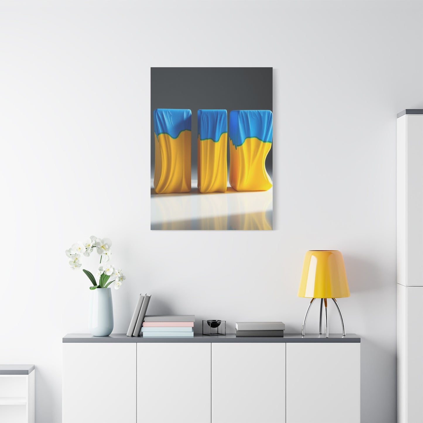 Supreme Blue & Yellow Art Collection Wall Art & Canvas Print