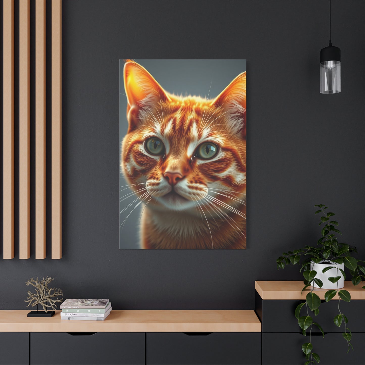 Masterpiece Orange Cat Art Vision Wall Art & Canvas Print