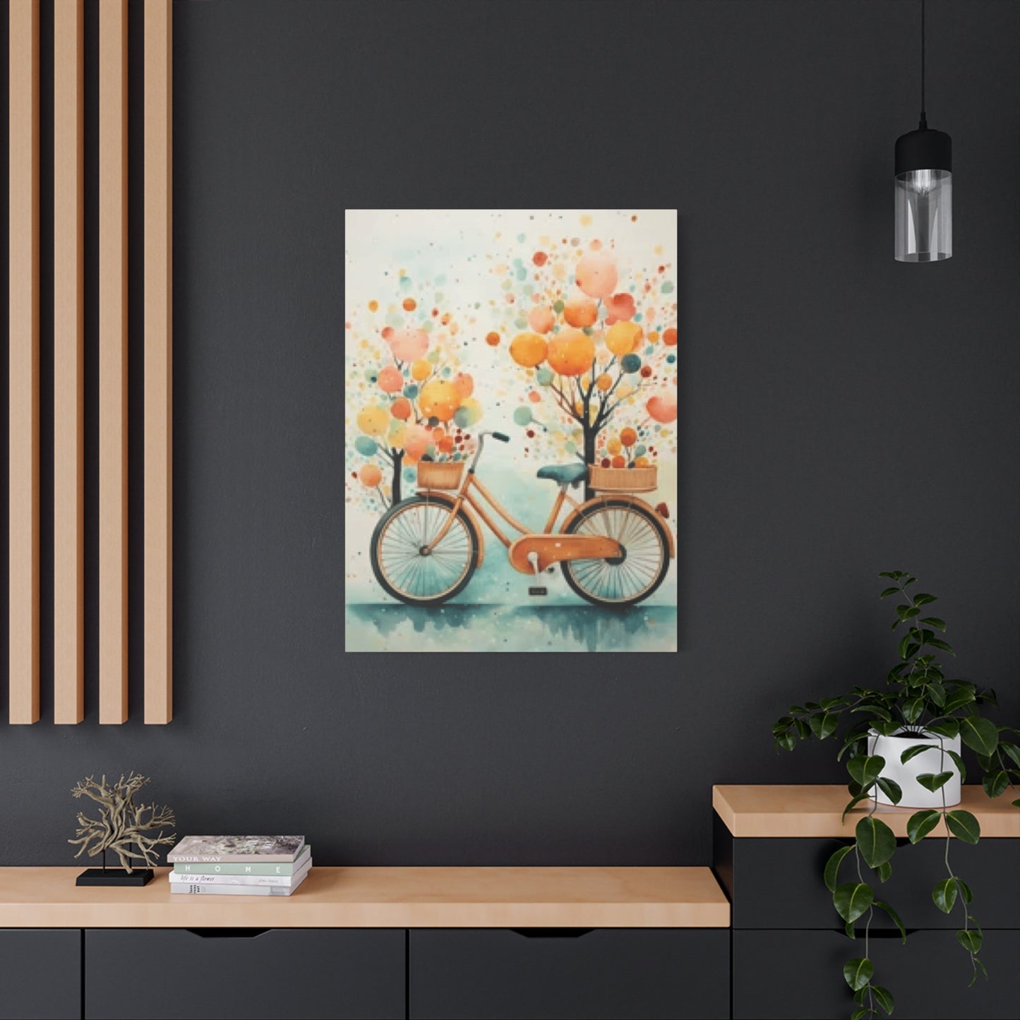 Bicycle and Balloons Wall Art & Canvas Prints