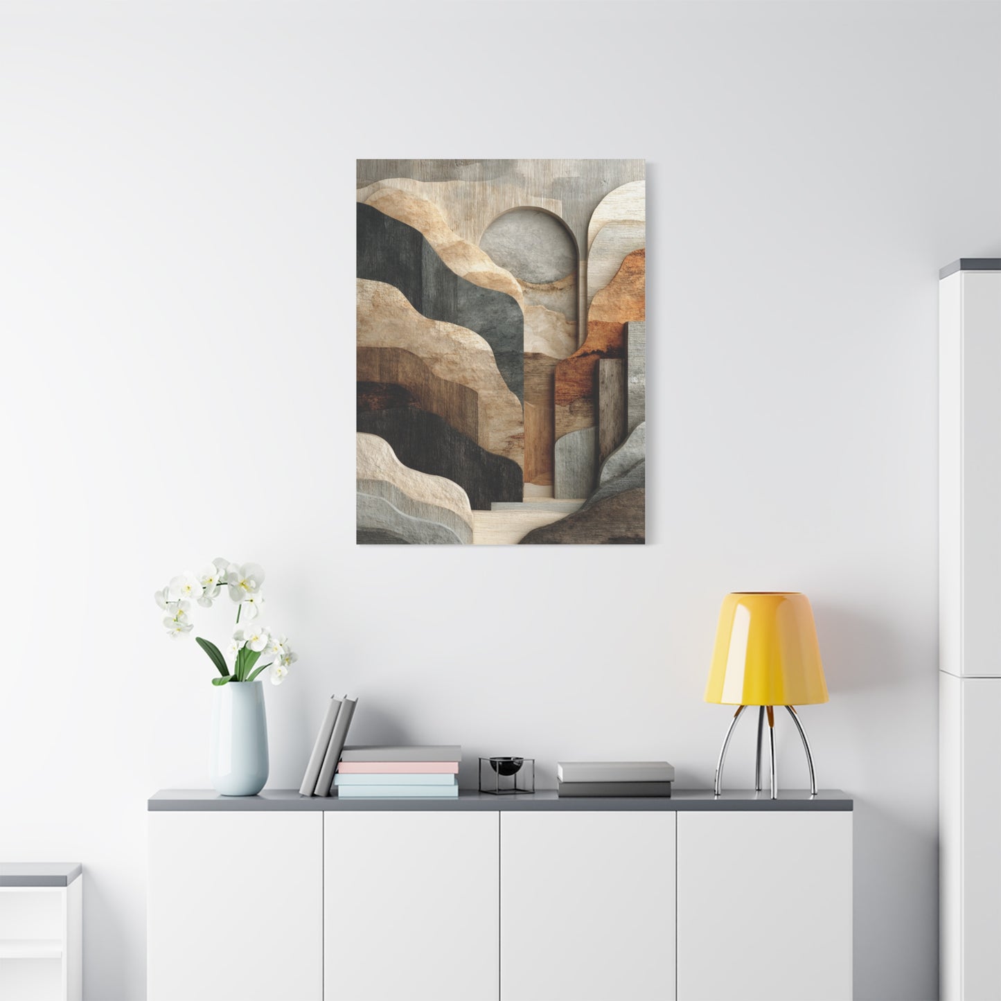 Organic Neutral Abstract Landscape Wall Art & Canvas Print