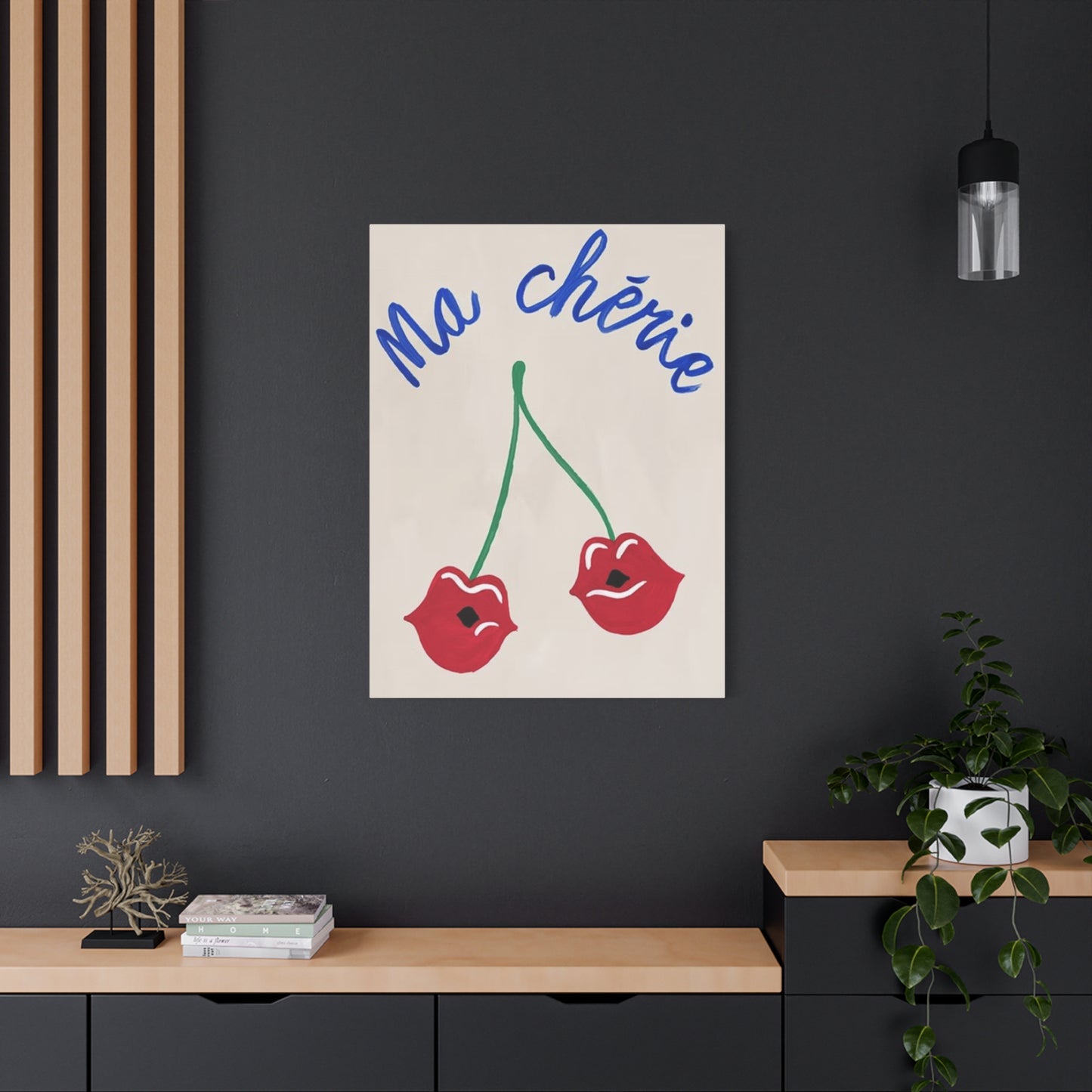 Lips Shaped Cherry Wall Art & Canvas Prints