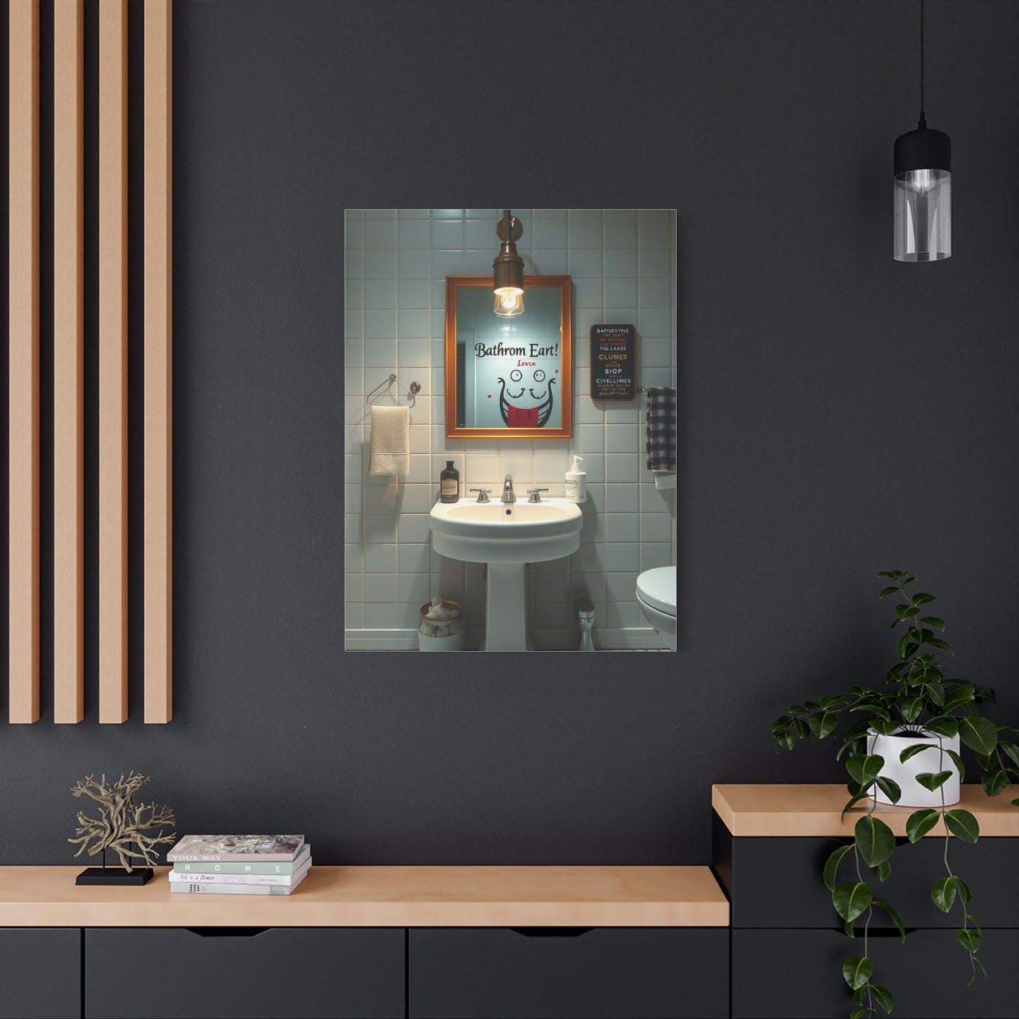 Bathroom Humor Art Refined Canvas Wall Art & Canvas Print