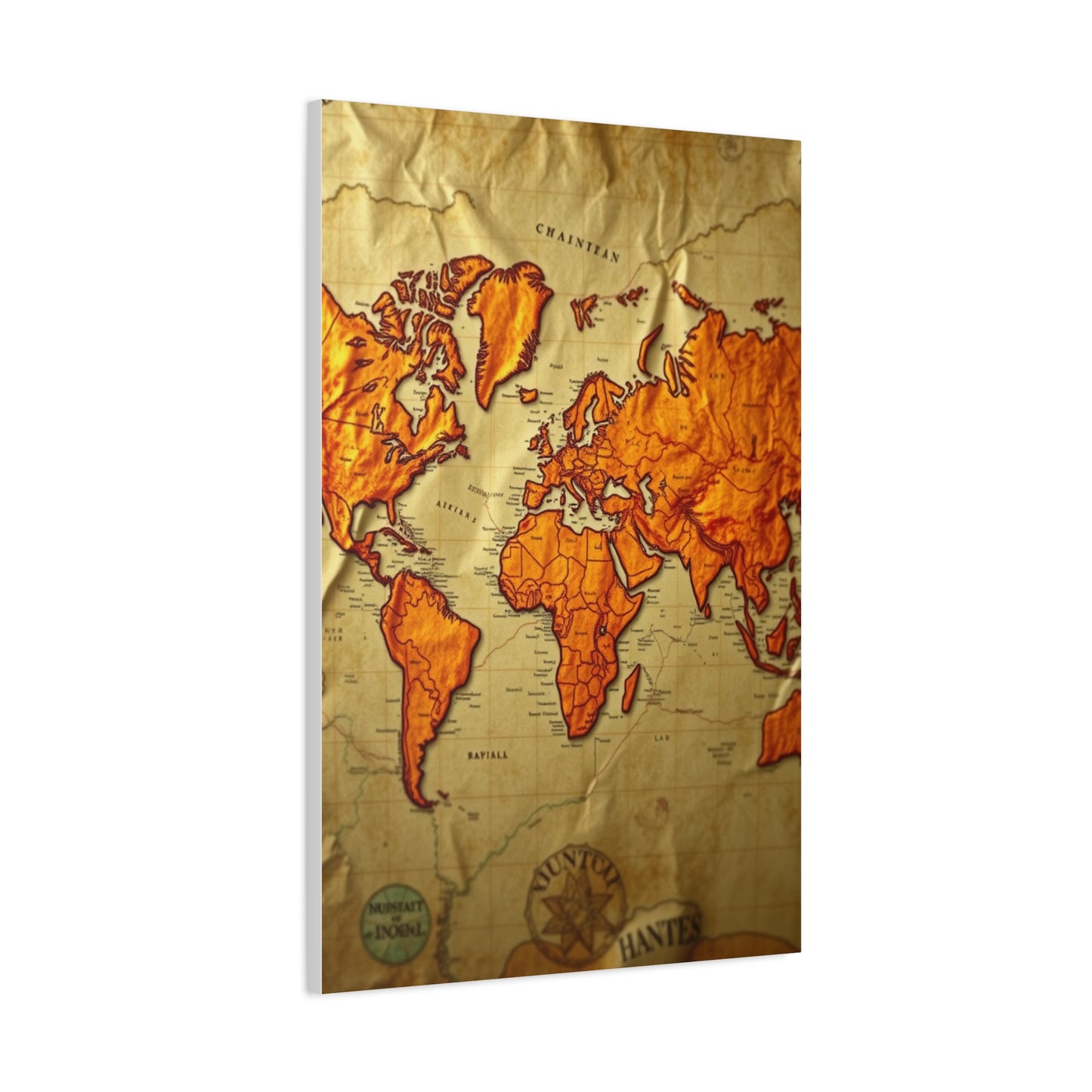 Vision Antique Maps Art Art Wall Art & Canvas Print