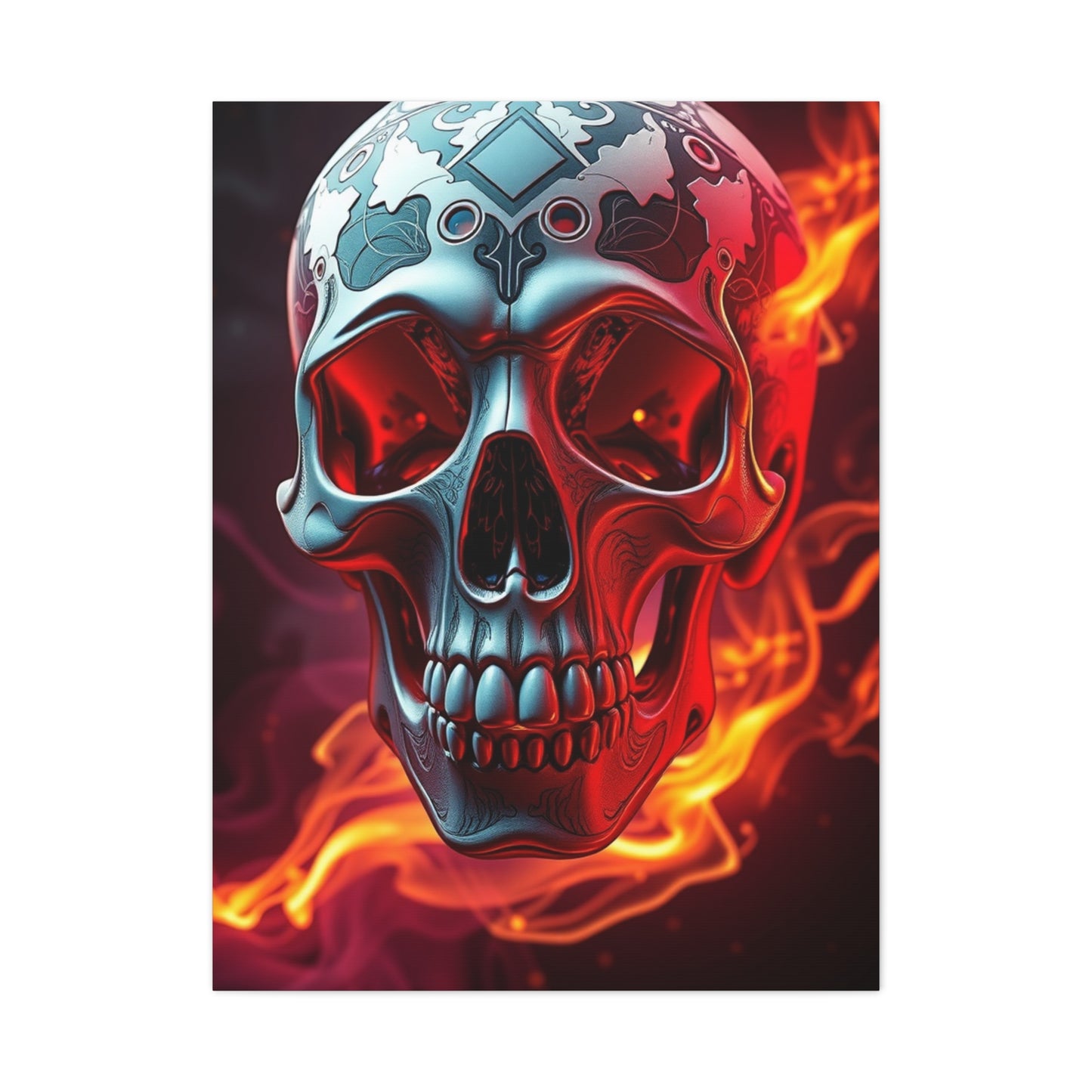 3D Trippy Skull Art By Ali Gulec Art Supreme Canvas Wall Art & Canvas Print