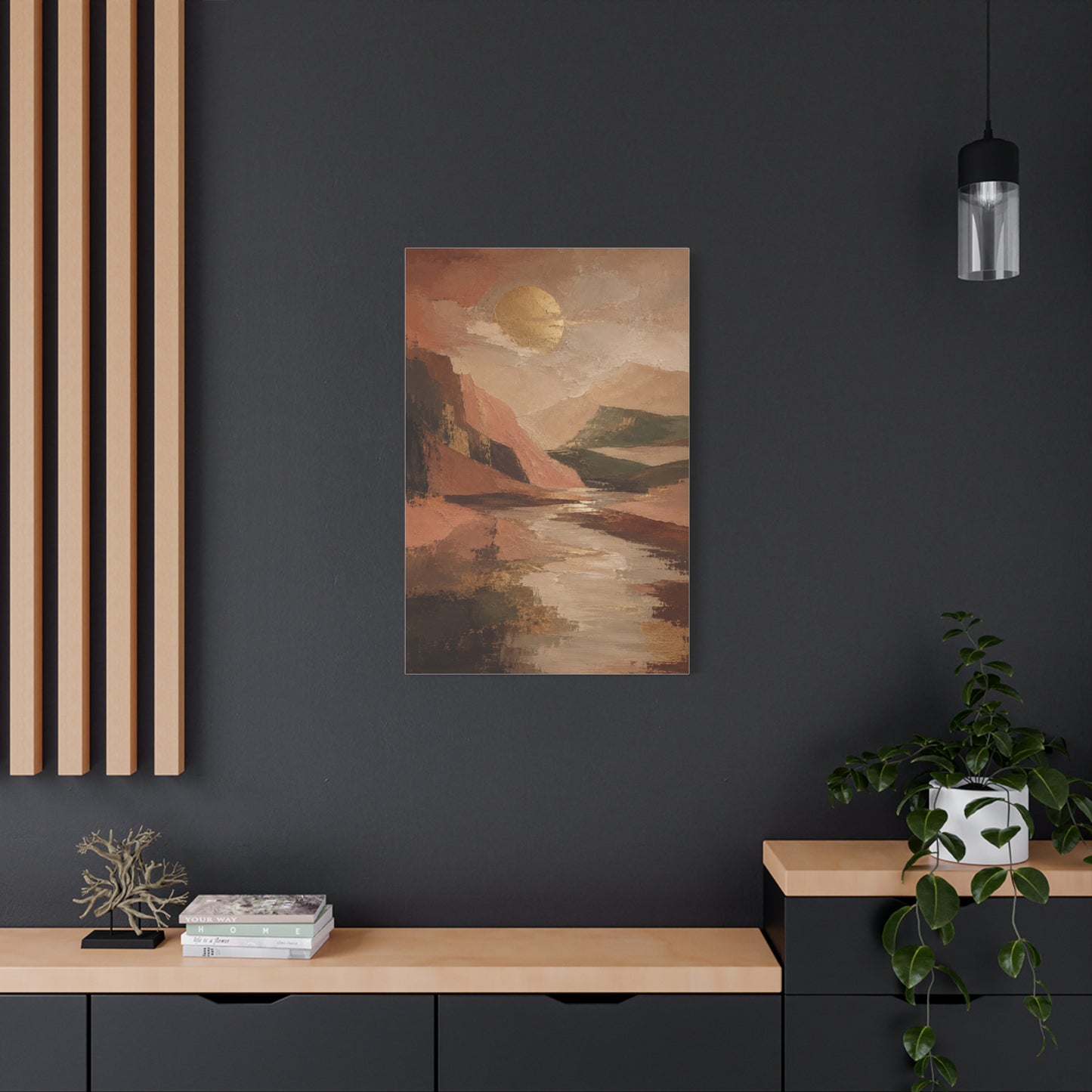Abstract Earth Landscape Gold Horizon Wall Art & Canvas Print