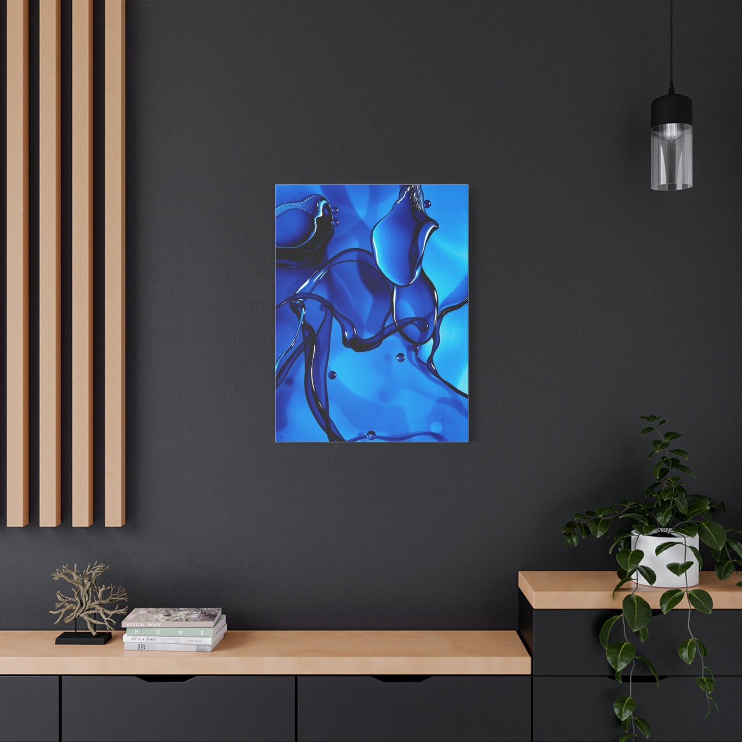 Blue Abstract Art Luxury Canvas Wall Art & Canvas Print