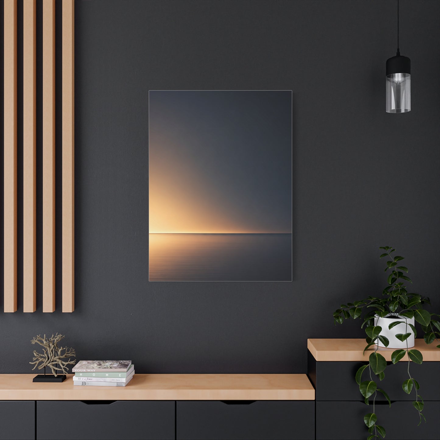 Golden Horizon Gradient Wall Art & Canvas Prints